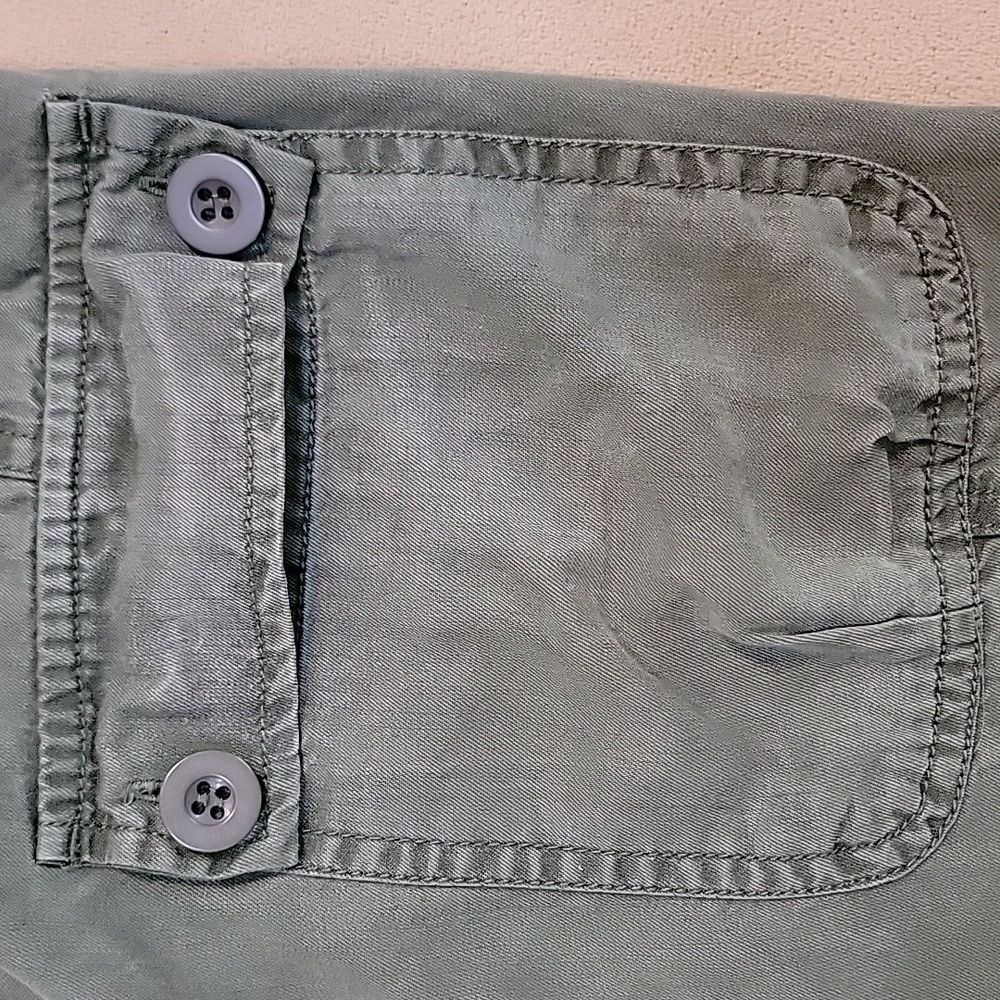 Velvet Heart Olive Green Tencel Pull-On Cargo Jogger Ankle Pants Size XL EUC - Picture 8 of 14